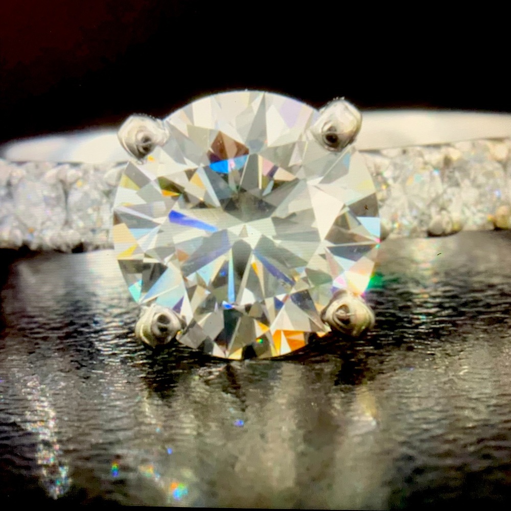 GREAT PRICE!! 14k 2.06CTW Engagement Ring Cert Brilliant Round Ctr Stone IGI Rpt